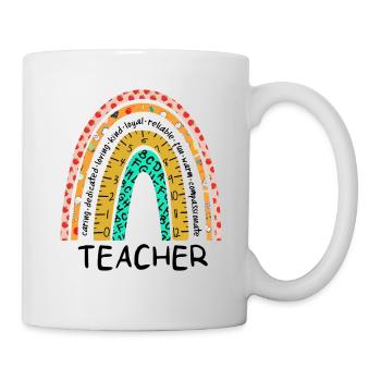 Teacher Rainbow - Tasse - Weiß - Rechts