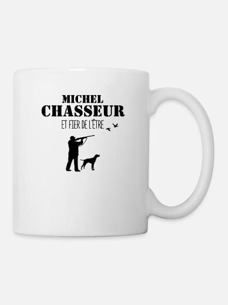 Michel Chasseur Et Fier De L’être, Chasser, Chasse - Mug blanc - blanc