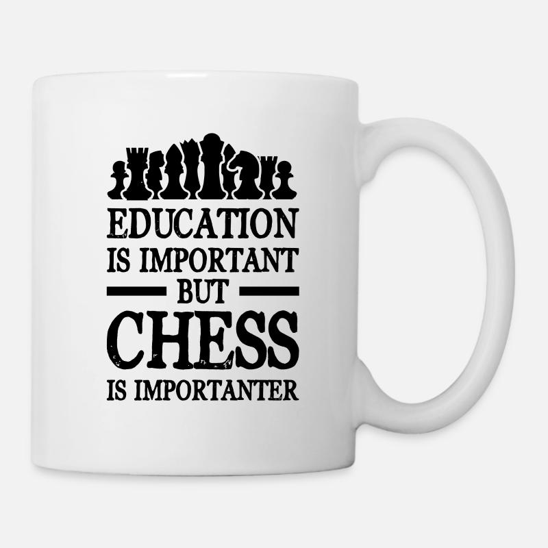 schach lernen - Tasse - Weiß