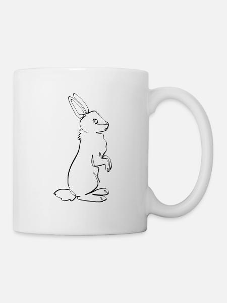 KANINCHEN LINE ART | Haustier Liebhaber | Ostern - Tasse - Weiß