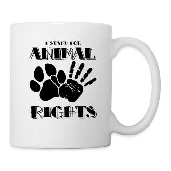 pfote tierschutz - Tasse - Weiß - Rechts
