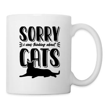 katze katzen witzig - Tasse - Weiß - Rechts