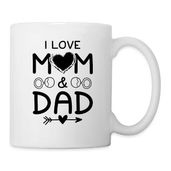bébé amour maman et papa - Mug blanc - blanc - Droite