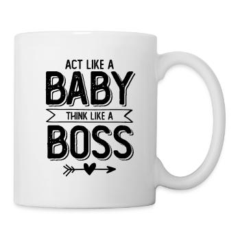 bébé patron - Mug blanc - blanc - Droite
