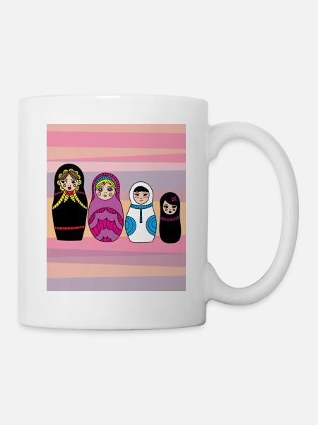 Babouchka poupées russes - Mug blanc - blanc