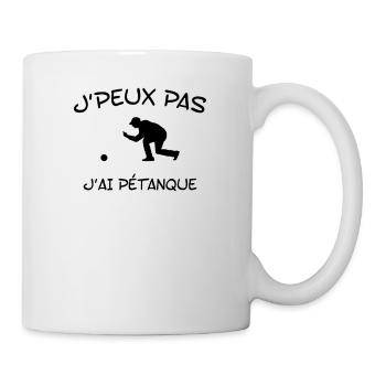 J’peux Pas J’ai Pétanque - Mug blanc - blanc - Droite