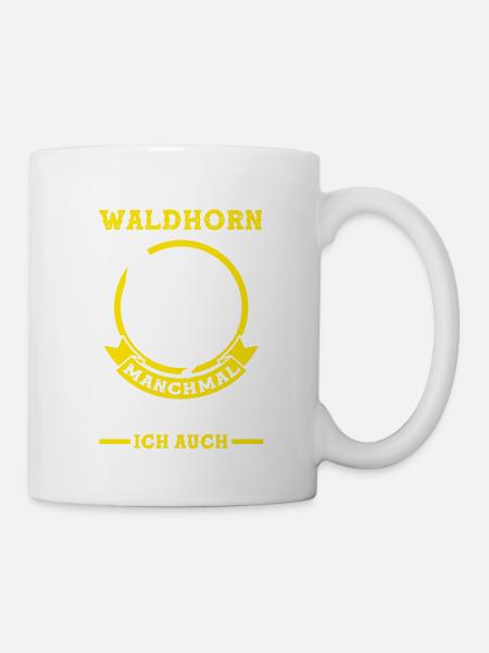 Waldhorn Blaskapelle Waldhornspieler Hornist Musik - Tasse - Weiß