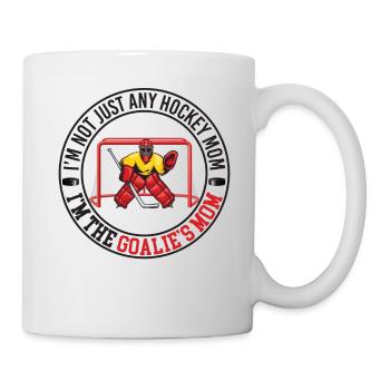 Je ne suis pas juste tout le hockey Maman Je suis La Mère du Gardien - Mug blanc - blanc - Droite