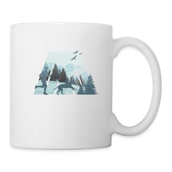 Canicross, Joggen und Hundesport im Gelände - Tasse - Weiß - Rechts