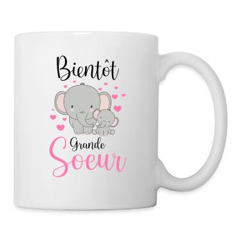 Enfant, Future Grande Soeur Bientôt Grande Soeur - Mug blanc - blanc - Droite