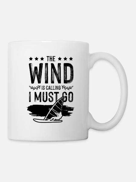 Windsurfing Spruch - Mug blanc - blanc