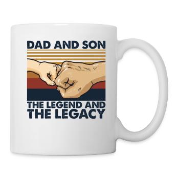 Dad and Son The Legend And The Legacy Vintage - Mug - white - Right