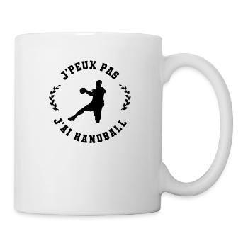 Je peux pas j'ai Handball Cadeau Joueur de Handbal - Mug blanc - blanc - Droite