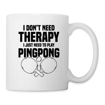 ping pong therapie - Tasse - Weiß - Rechts