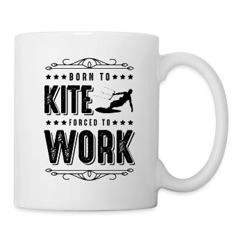 kitesurfing surfer kiteboarding - Tasse - Weiß - Rechts