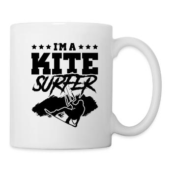 kitesurf citation surfeur - Mug blanc - blanc - Droite