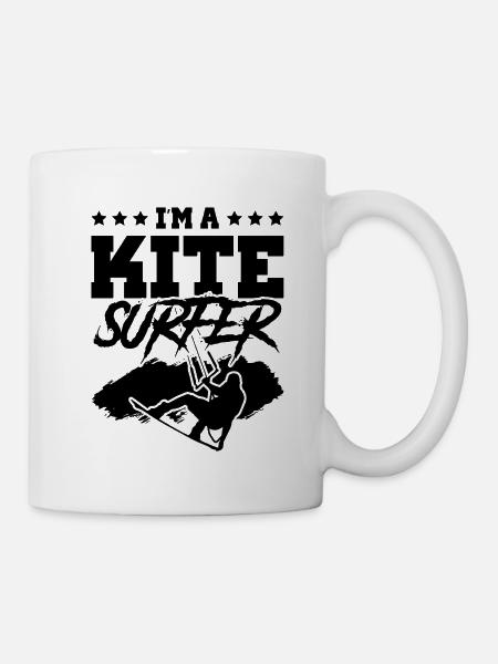 kitesurfing zitat surfer - Tasse - Weiß