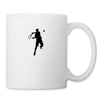 Tennis Tennisspieler Rückhand Vorhand - Tasse - Weiß - Rechts