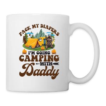 Pack My Diapers I'm Going Camping With Daddy - Mug - white - Right