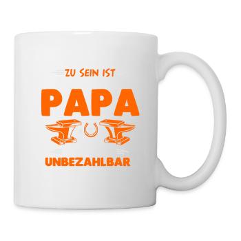 Hufschmied Hufschmiede Papa Vater Schmied Vatertag - Tasse - Weiß - Rechts
