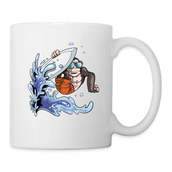 Monkey on the surfboard. summer. surfing - Mug - white - Right