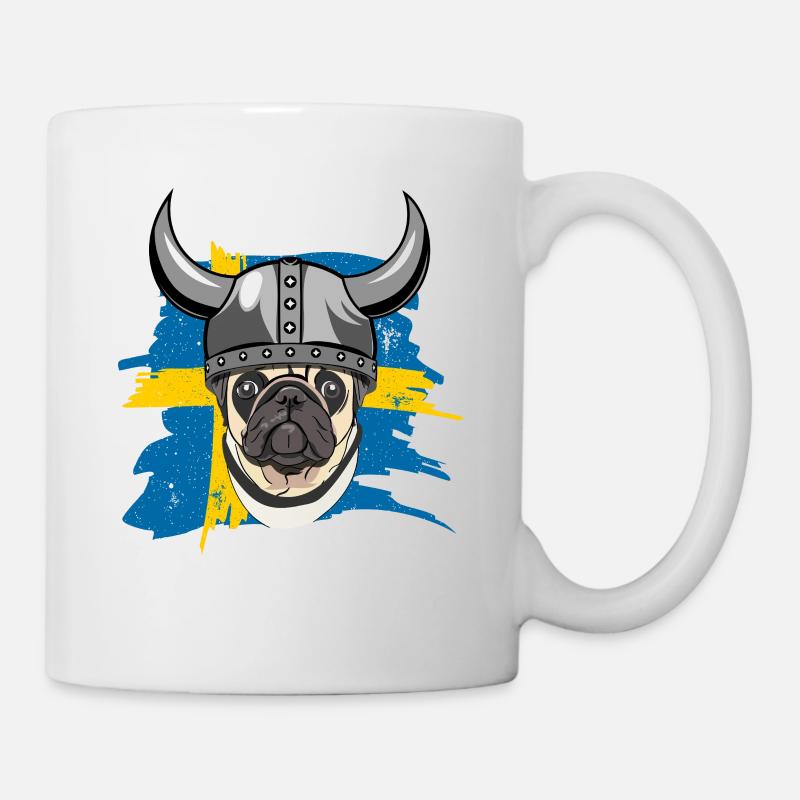 Mops Team Schweden - Tasse - Weiß