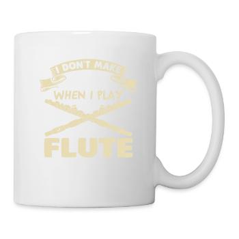 Flûte Fou Flûte Flûte Flûtiste École de musique - Mug blanc - blanc - Droite