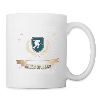 Lustiger Boccia Spieler, Boule Sport und Petanque - Tasse - Weiß - Rechts