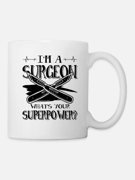 Chirurg superpower - Tasse - Weiß