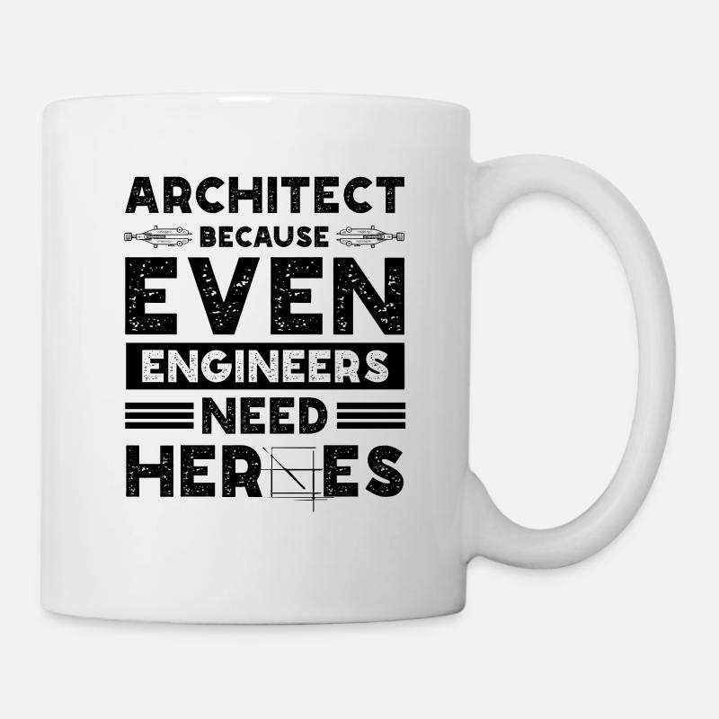 held Architekt - Tasse - Weiß