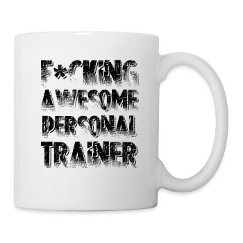 awesome personal trainer - Mug blanc - blanc - Droite