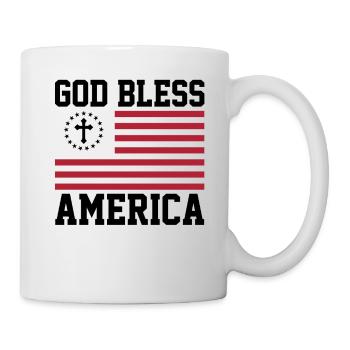 God Bless America Stars and Stripes - Mug blanc - blanc - Droite