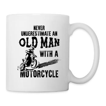 old man motocross - Mug - white - Right