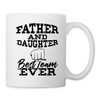 dad and daughter - Mug - white - Right