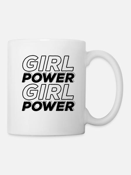 frauenpower powerfrau - Tasse - Weiß