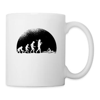 Evolution Schwimmen - Tasse - Weiß - Rechts