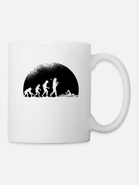 Evolution Schwimmen - Tasse - Weiß