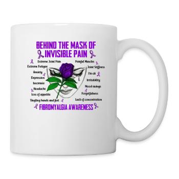 Behind The Mask Of Invisible Pain Fibromyalgia - Mug - white - Right
