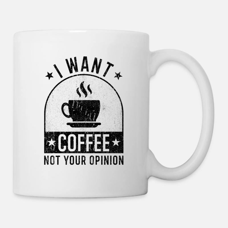 Kaffee Spruch lustig Kaffee Geschenke - Tasse - Weiß
