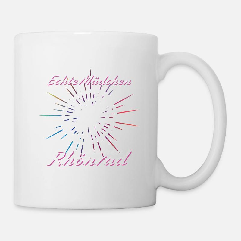 Echte Mädchen turnen Rhönrad - Tasse - Weiß