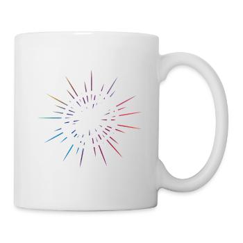 Roue du Rhône colorée avec gymnastique rhénane - Mug blanc - blanc - Droite