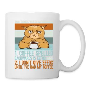 Coffee Spelled Backwards Is Eeffoc - Funny Coffee - Mug - white - Right