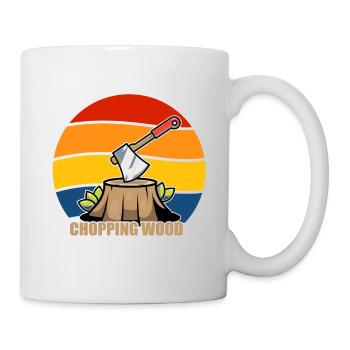 Chopping Wood Retro - Tasse - Weiß - Rechts