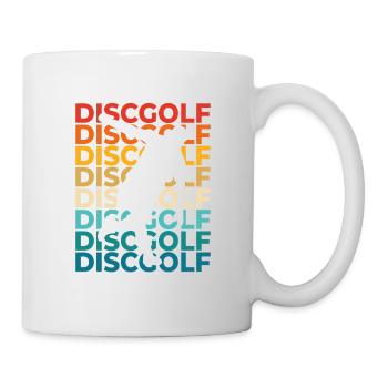 Disc Golf Disc-Golf Frisbee rétro vintage tenue - Mug blanc - blanc - Droite