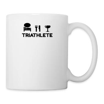Triathlète vin - Mug blanc - blanc - Droite