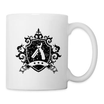 Barber Coat of Arms Symbol Razor Blade - Mug - white - Right
