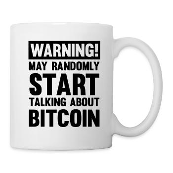 warning bitcoin - Mug - white - Right