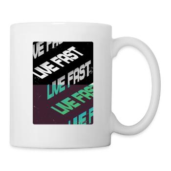 Live Fast Green Black Stairs - Mug - white - Right