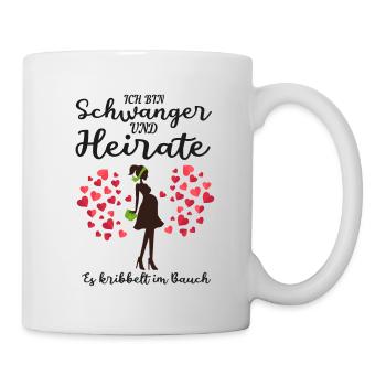 Enceinte grossesse mariage cadeau - Mug blanc - blanc - Droite