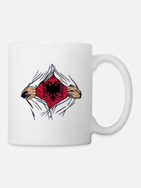 Superheld Albaner - Tasse - Weiß